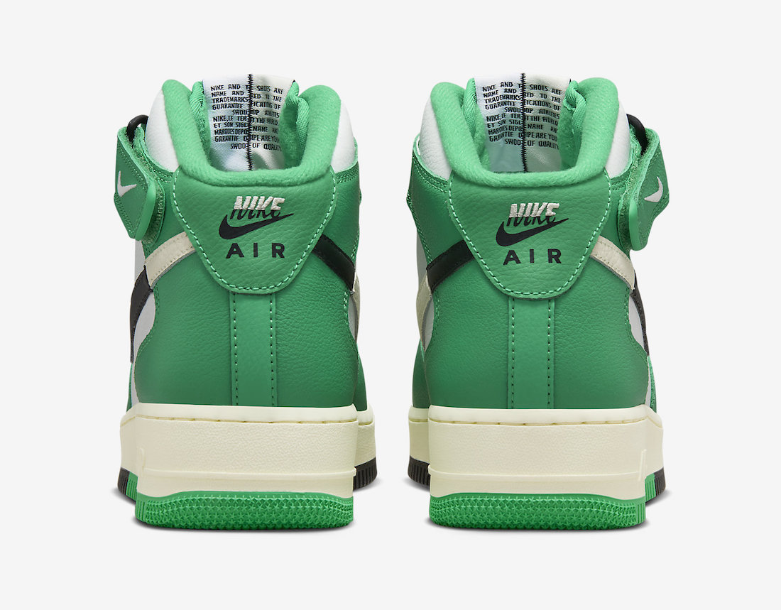 Nike Air Force 1 Mid '07 Split Remix Green White Black DZ2554-100 Mens  Size