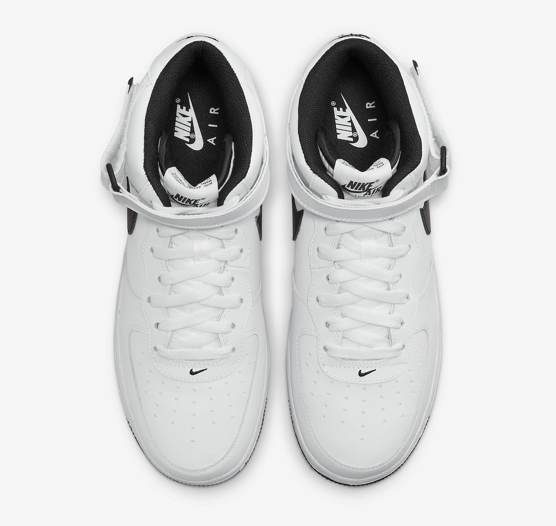 Nike Air Force 1 Mid White Black DV0806-101 Release Date Top