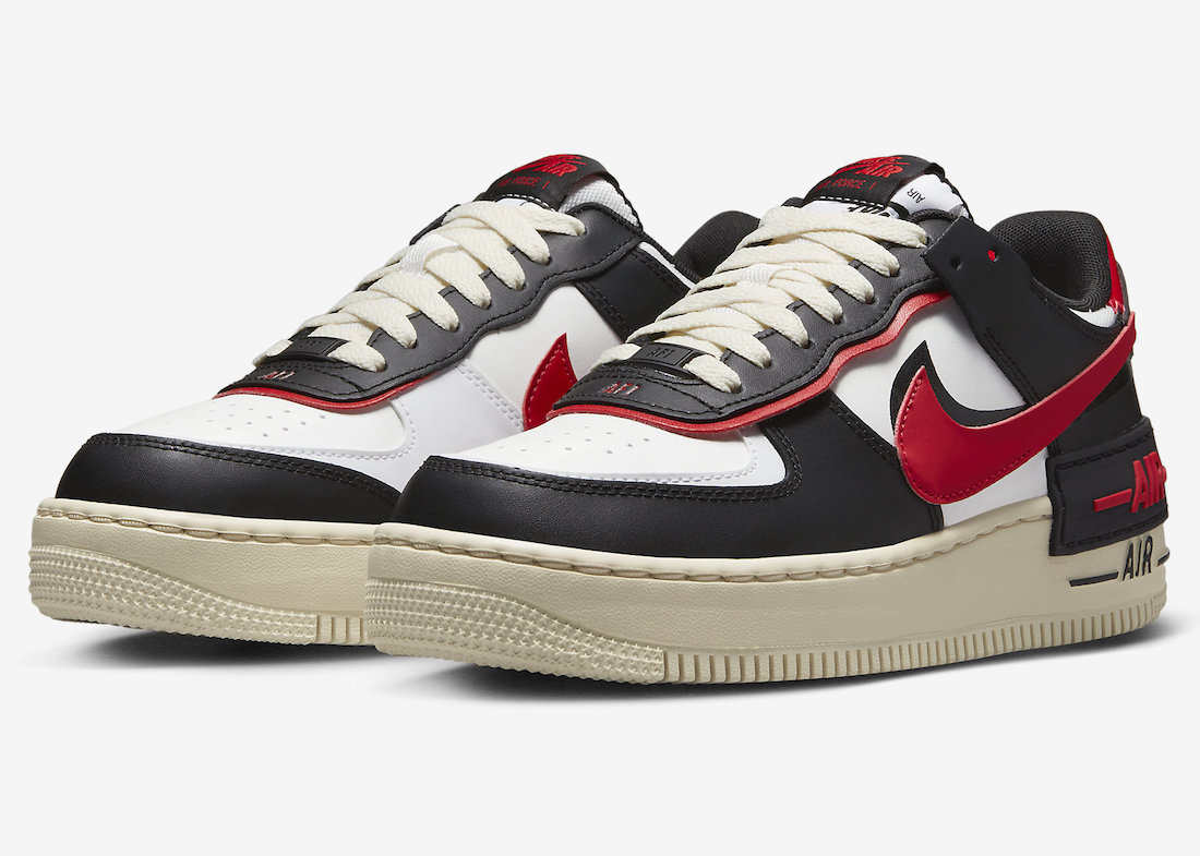 Force 1 Shadow Black University Red DR7883-102 Release |