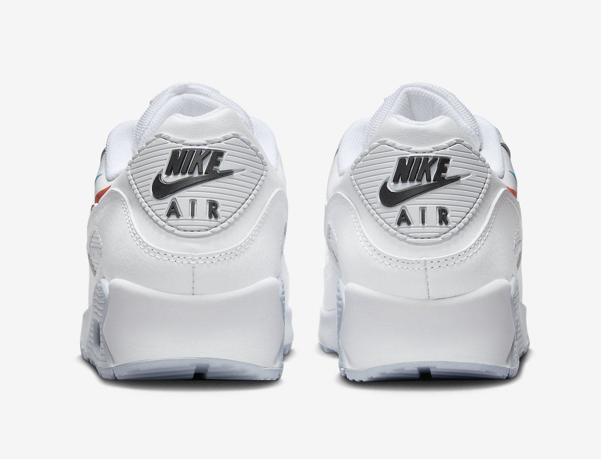 Nike Air Max 90 Multi Swoosh FJ4223-100 Release Date Heel