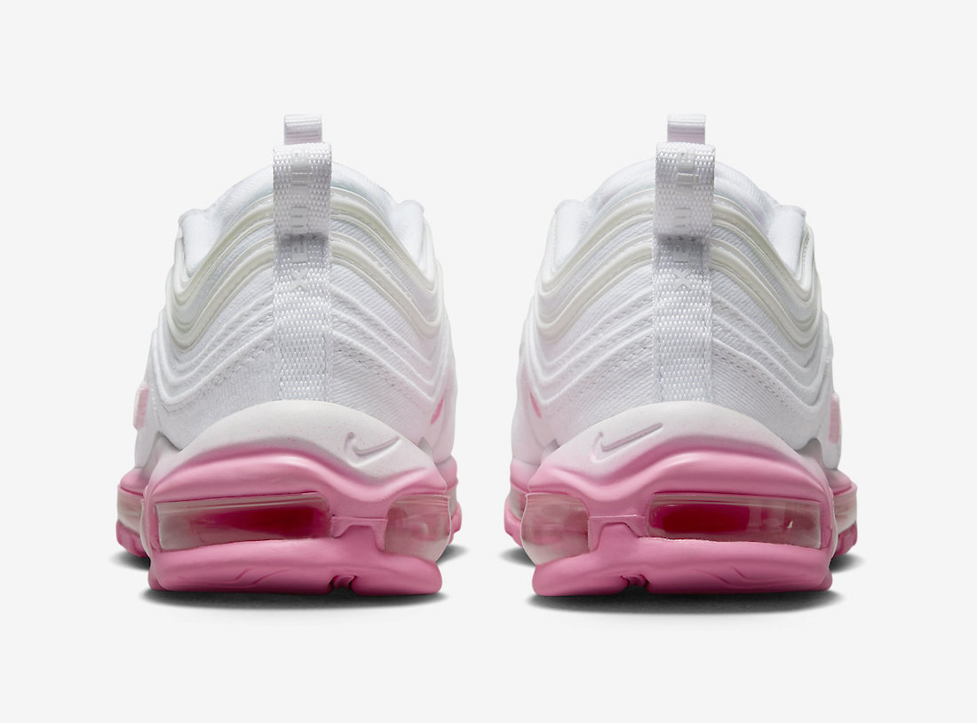 Nike Air Max 97 White Pink FJ4549-100 Release Date Heel