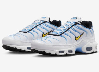 Nike Air Max Plus Surfaces in White and University Blue Nike Air Max Plus White University Blue DM0032-101 Release Date