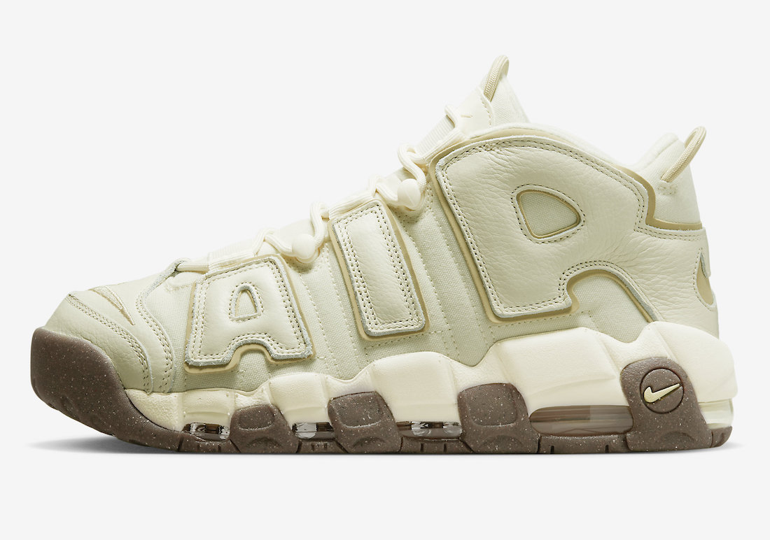 Nike Air More Uptempo Coconut Milk Team Gold DV7230-100 Release Date Lateral