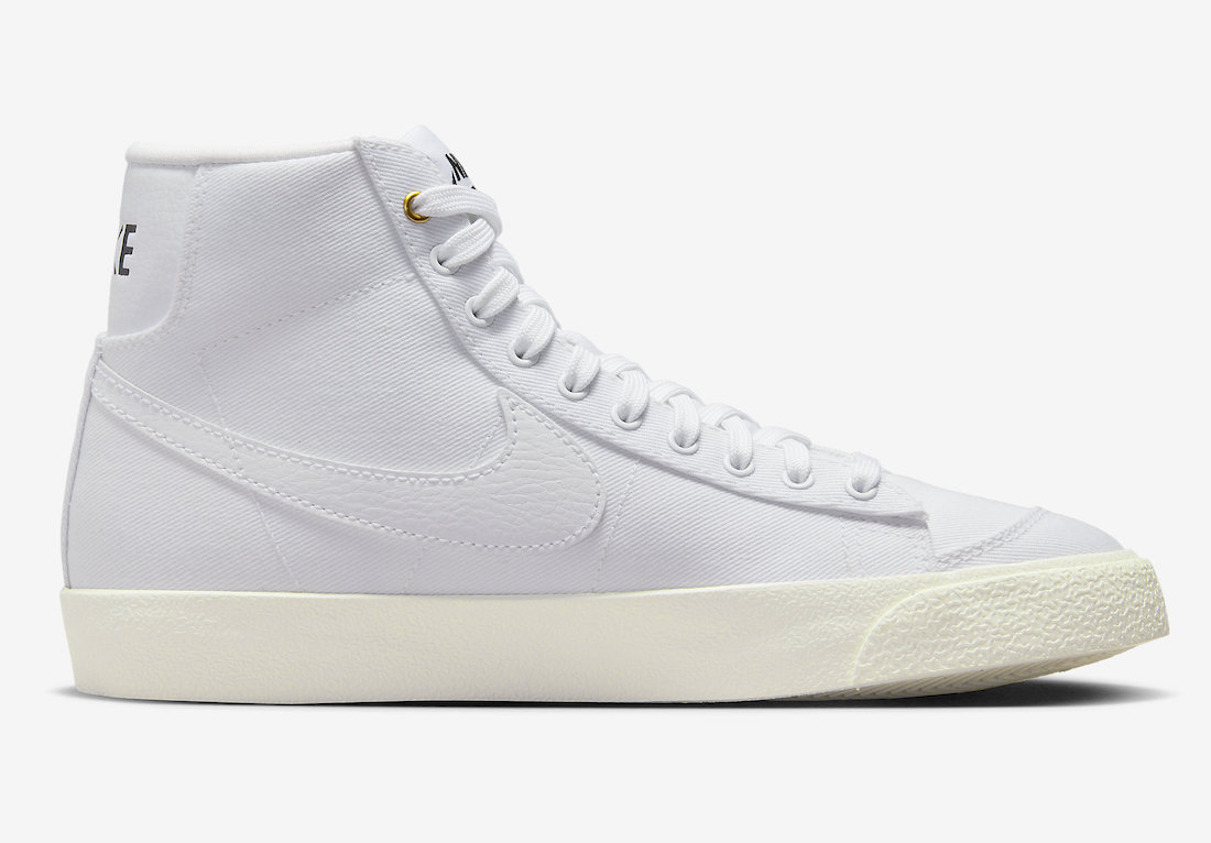 Nike Blazer Mid White Canvas DX5550-100 Release Date Medial