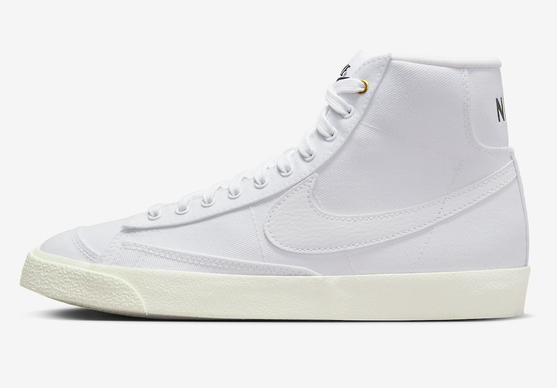 Nike Blazer Mid White Canvas DX5550-100 Release Date Lateral