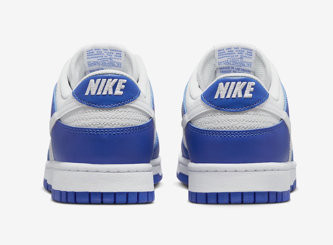 Nike Dunk Low Kentucky Alternate Blue White FN3416-001 Release Date Heel