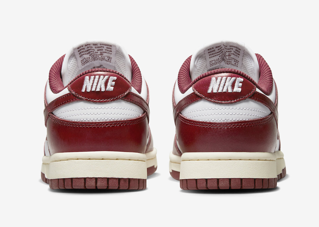Nike Dunk Low PRM Team Red FJ4555-100 Release Date Heel