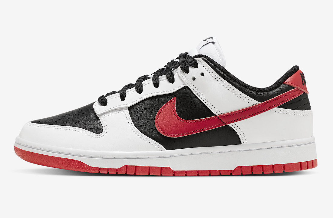 Nike Dunk Low White Red Black FD9762-061 Release Date Lateral