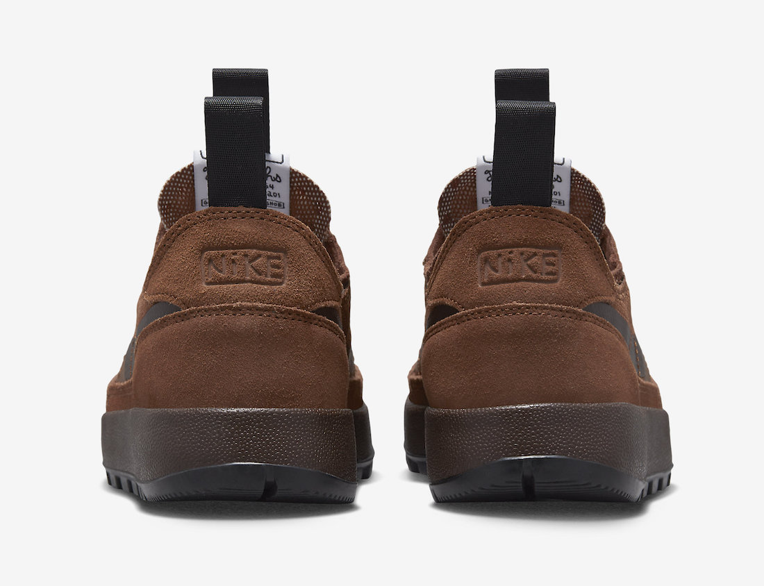 Tom Sachs NikeCraft General Purpose Shoe Field Brown DA6672-201 Release Date Heel