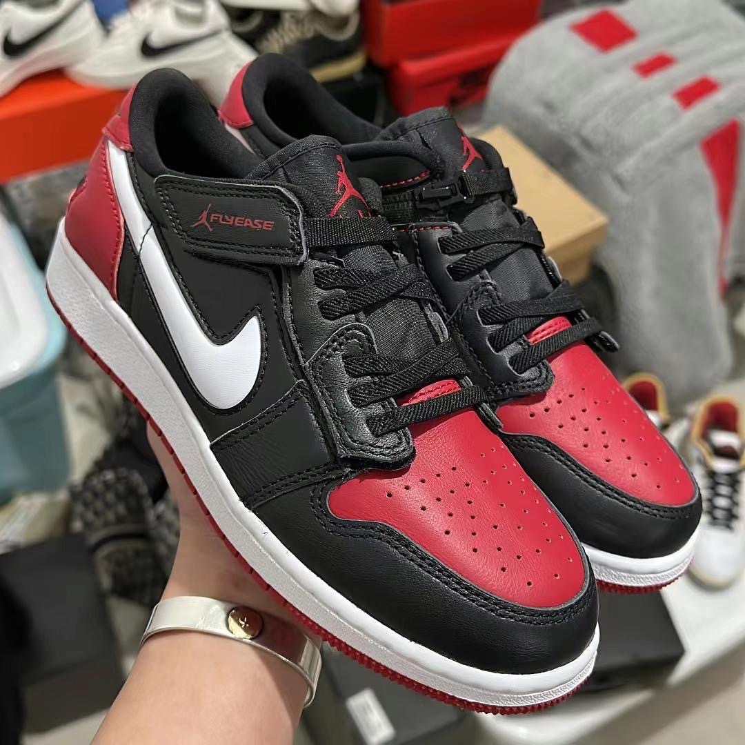 Air Jordan 1 Low FlyEase Bred Black Gym Red White DM1206-066 Release Date