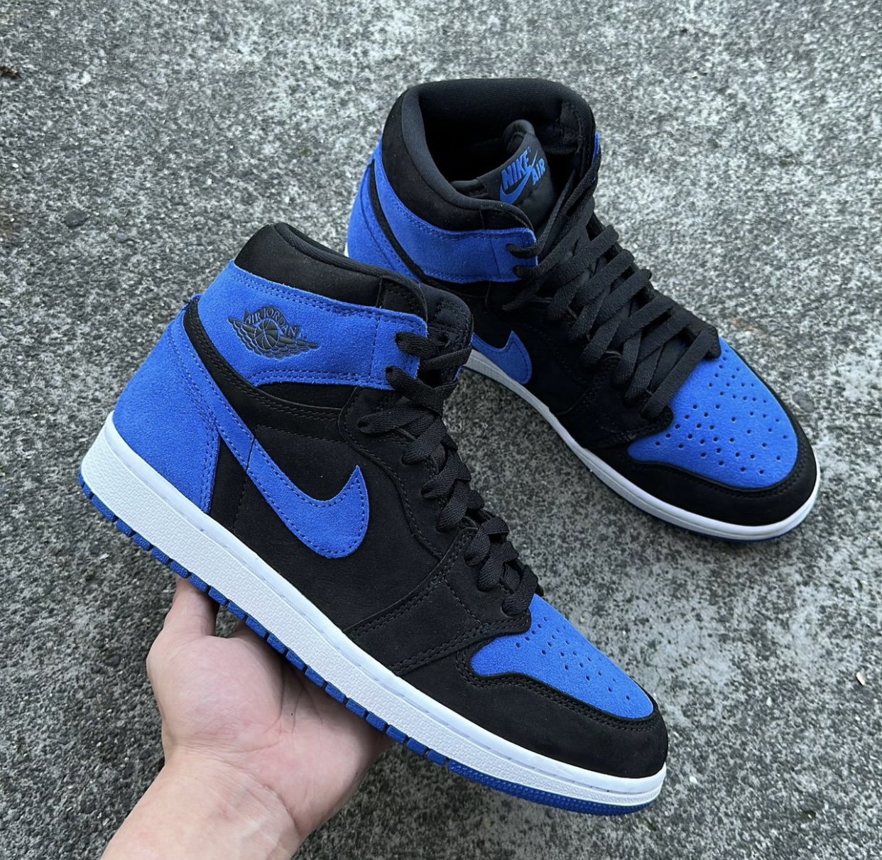 Blue suede nike hot sale high tops