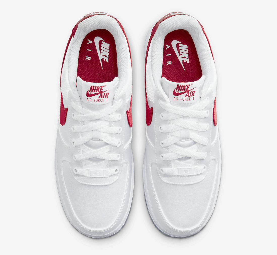 Nike Air Force 1 Low Satin White Red DX6541-100 | SBD