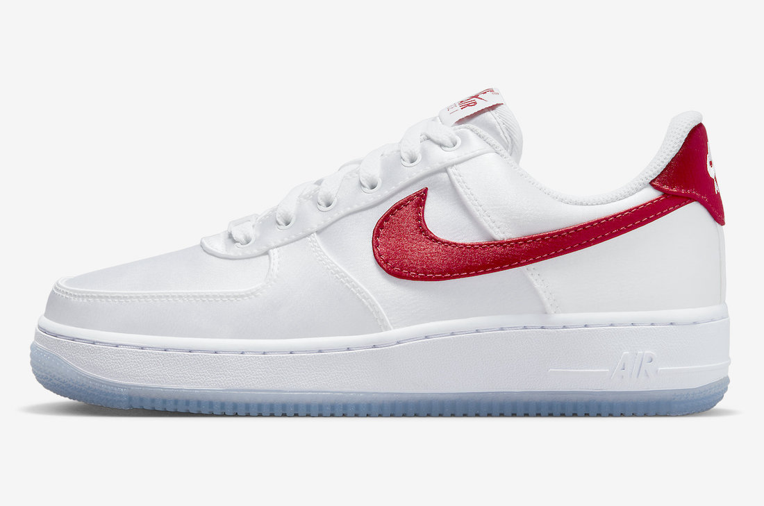 Nike Air Force 1 Low Satin White Red DX6541-100 Release Date