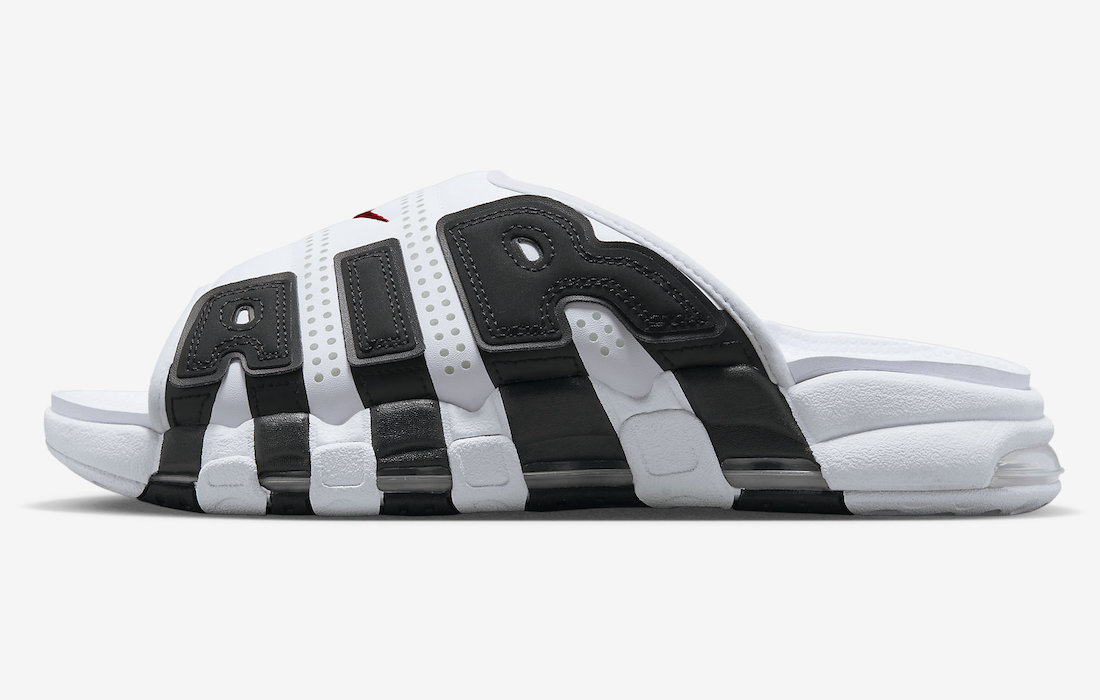 nike air uptempo white and black