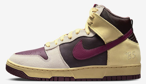 Nike Dunk High 1985 Alabaster Rosewood Earth official release dates 2023