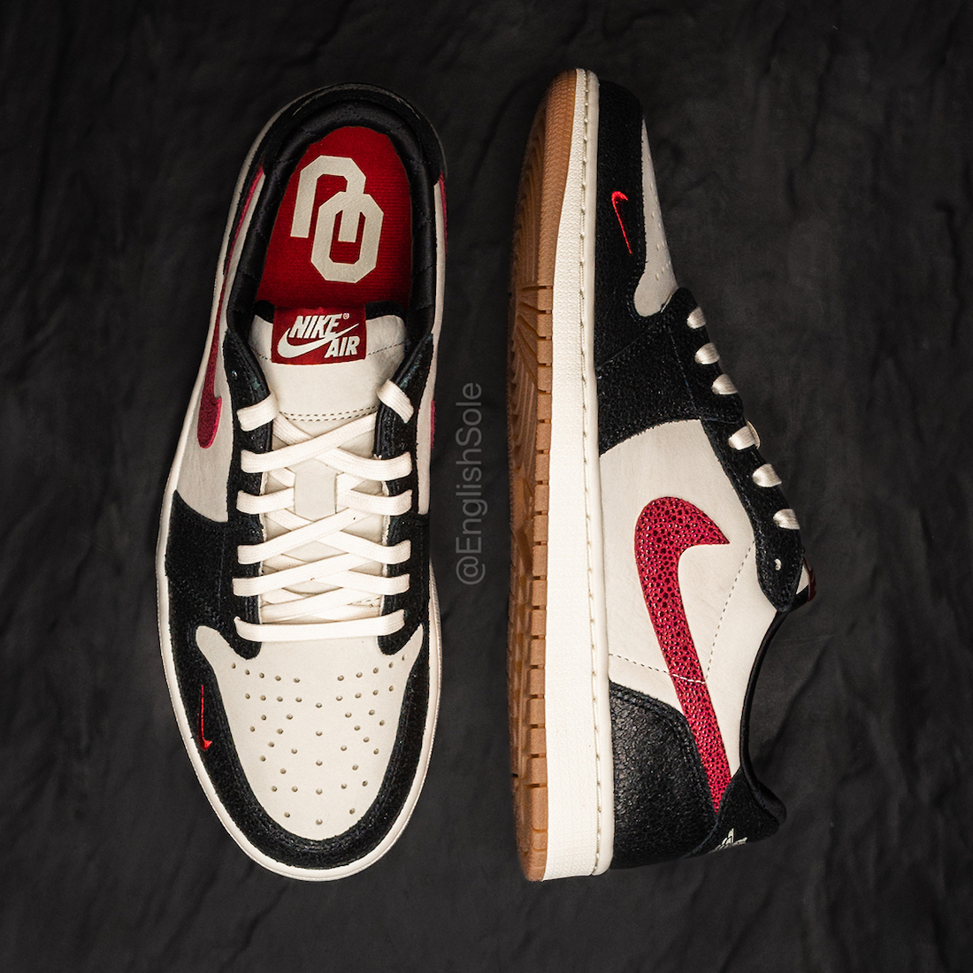release air jordan 4 red metallic sneaker OG Oklahoma Sooners PE