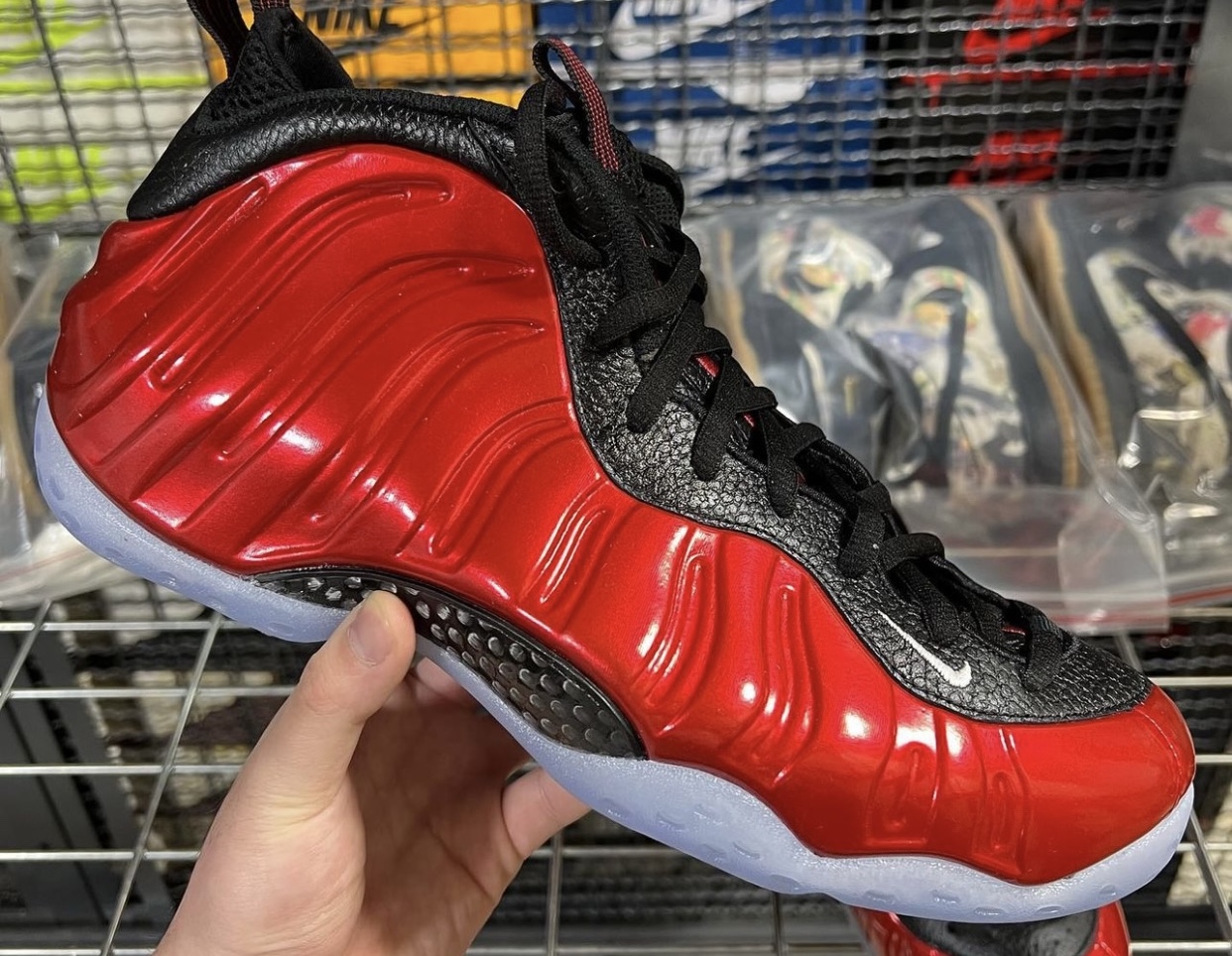 In-Hand Look at the Nike Air Foamposite One “Metallic Red” (2023)