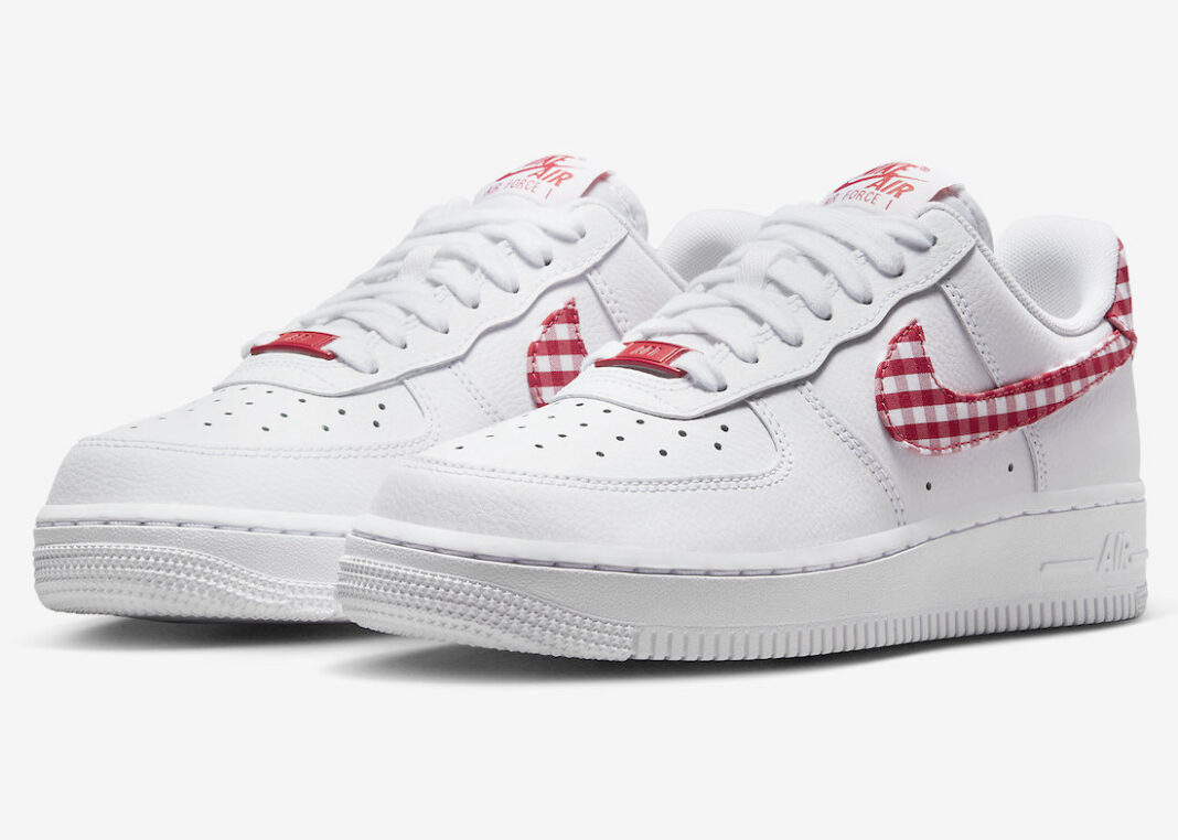 Nike Air Force 1 Low Red Gingham Release Date SBD
