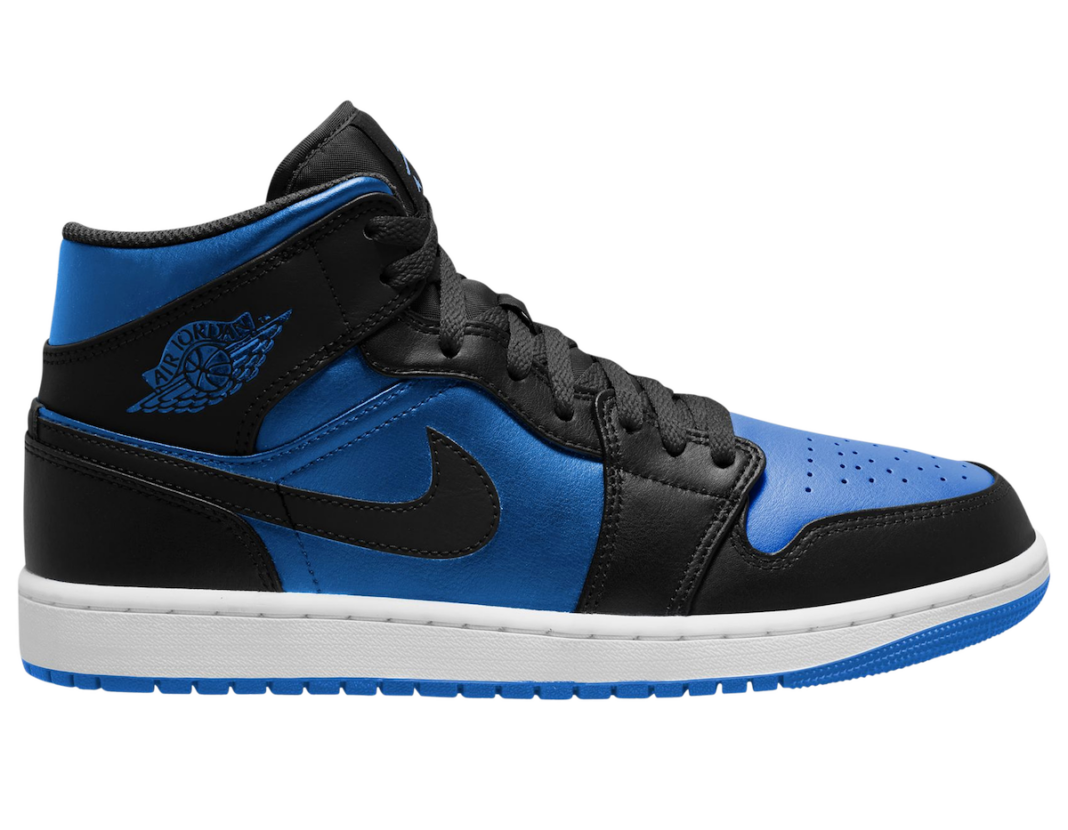 air jordan 1 mid black white royal