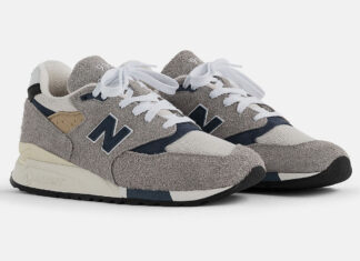 The New Balance 998 Joins The Made in USA Collection New Balance 998 Made in USA Grey Navy U998TA