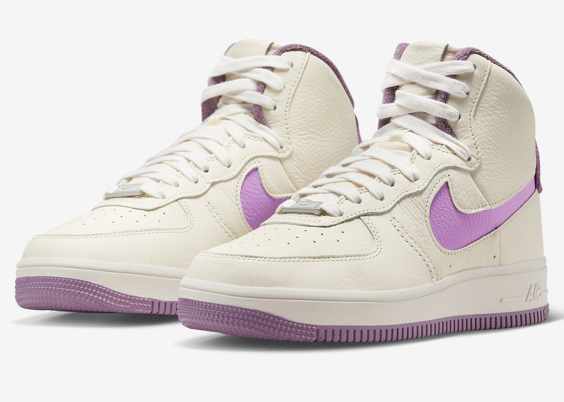 Nike Air Force 1 High Sculpt Surfaces With Fuchsia and Violet Accents