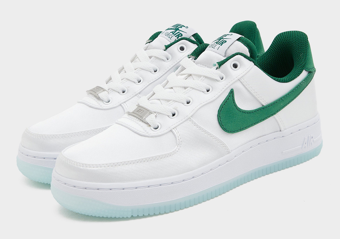 Nike Air Force 1 Low “Satin” Surfaces in White and Green