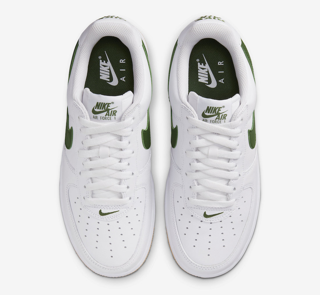 Nike Air Force 1 Low White Forest Green Gum Yellow FD7039-101