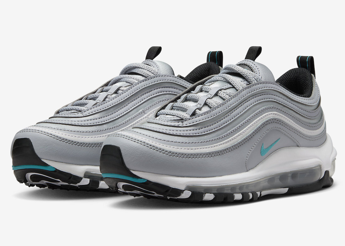A Greyscale Nike Air Max 97 With Aqua Accents