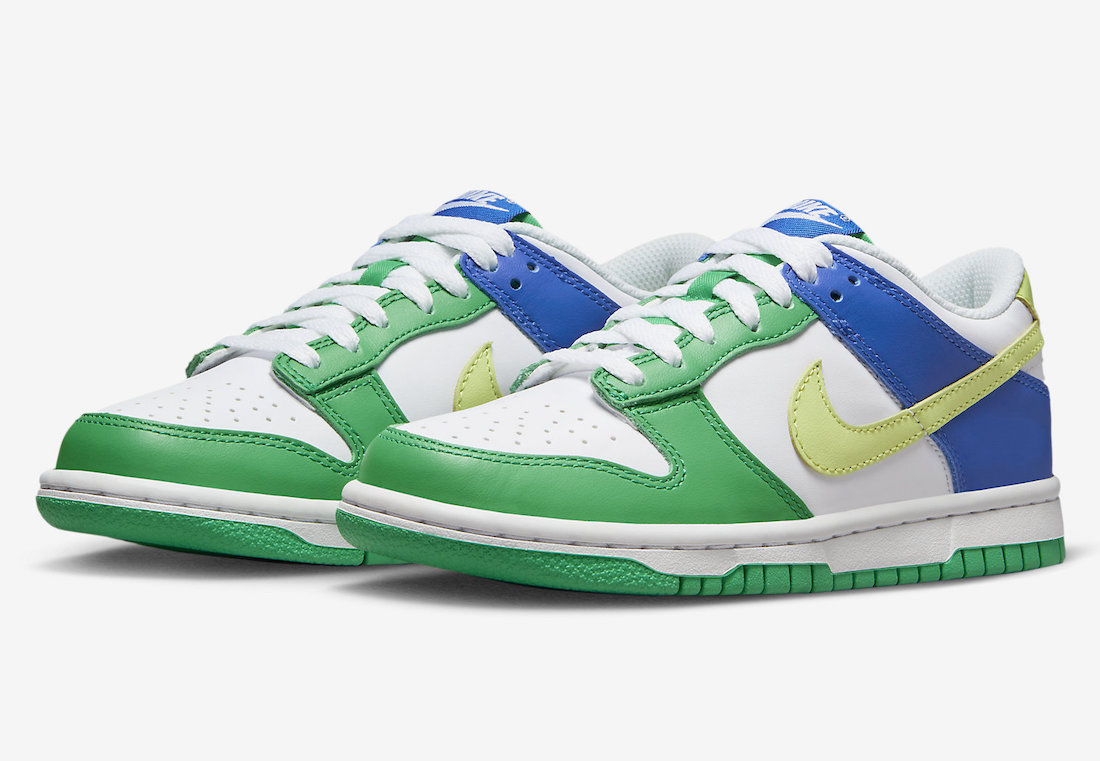 Nike Mixes Green and Blue On This Kids Dunk Low
