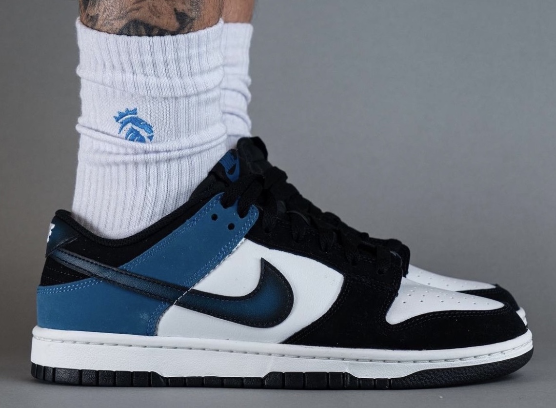 On-Feet Photos of the Nike Dunk Low “Industrial Blue”