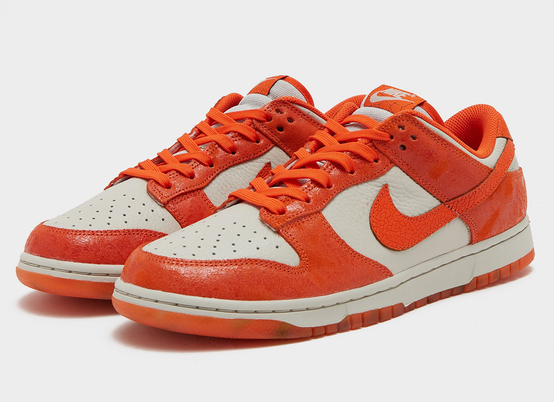 Nike Adds Cracked Leather Onto The “Syracuse” Dunk Low