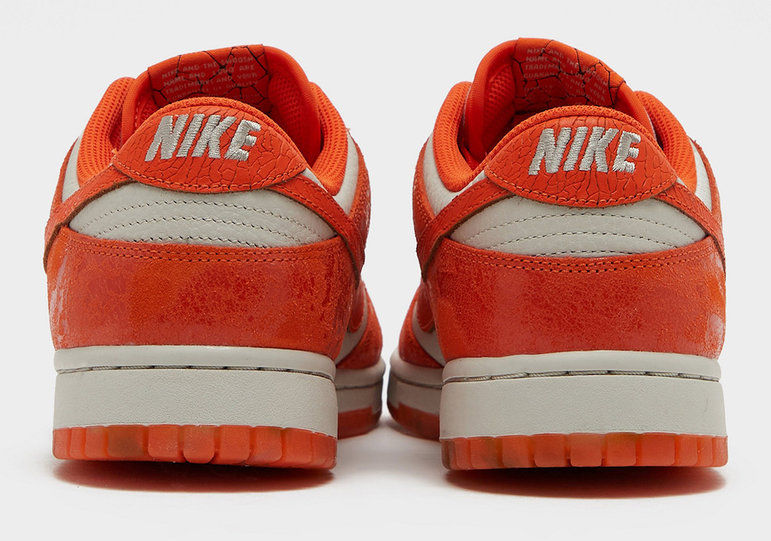Nike Dunk Low Orange Cracked Leather