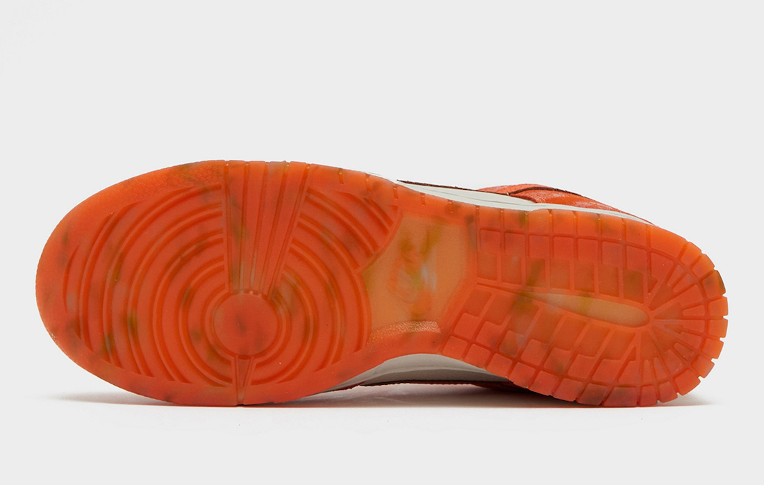 Nike Dunk Low Orange Cracked Leather