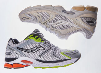 Highsnobiety Saucony Pro Grid Triumph 4 Silver Cream