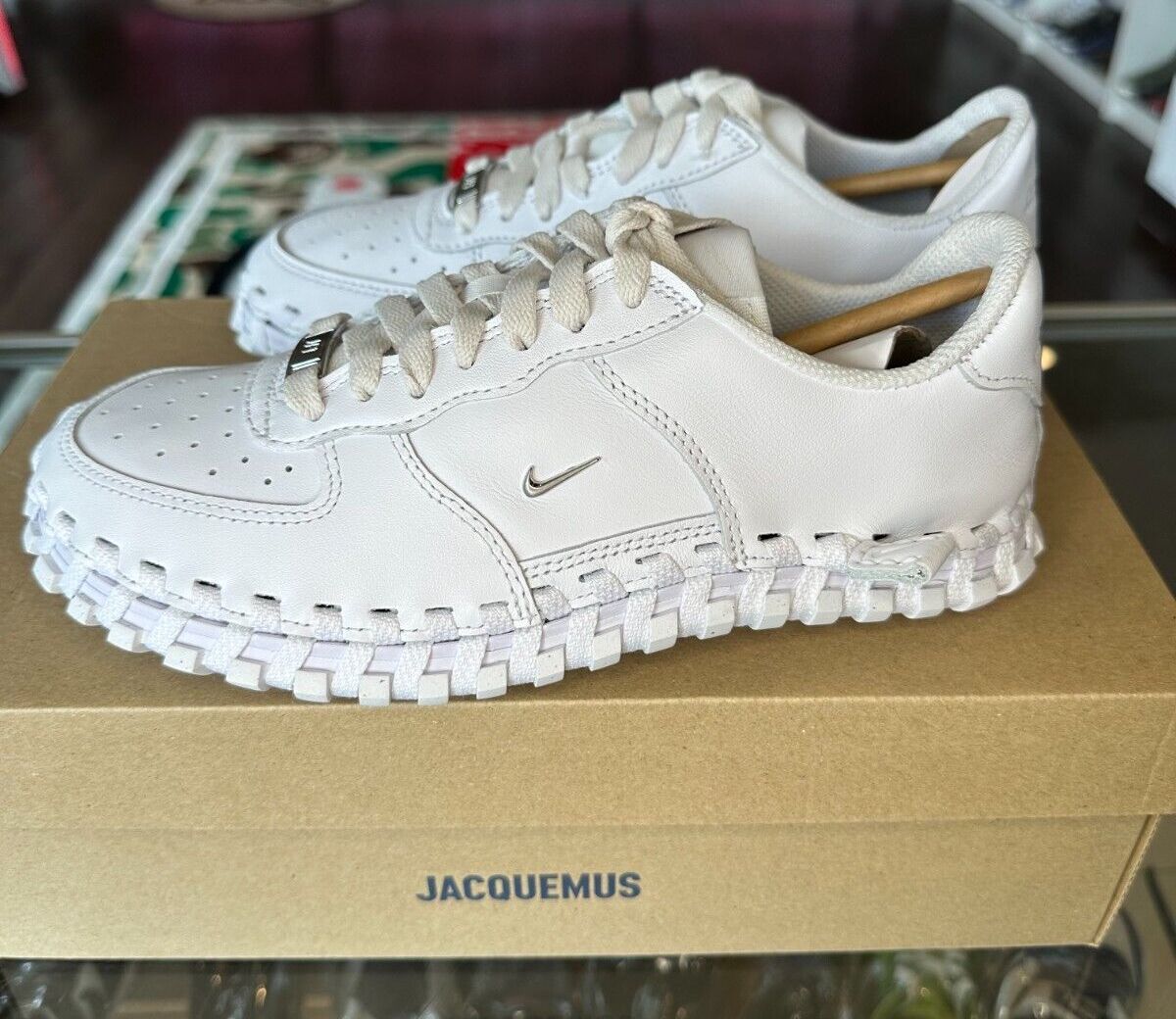 Jacquemus Nike J Force 1 Low White Woven DR0424-100