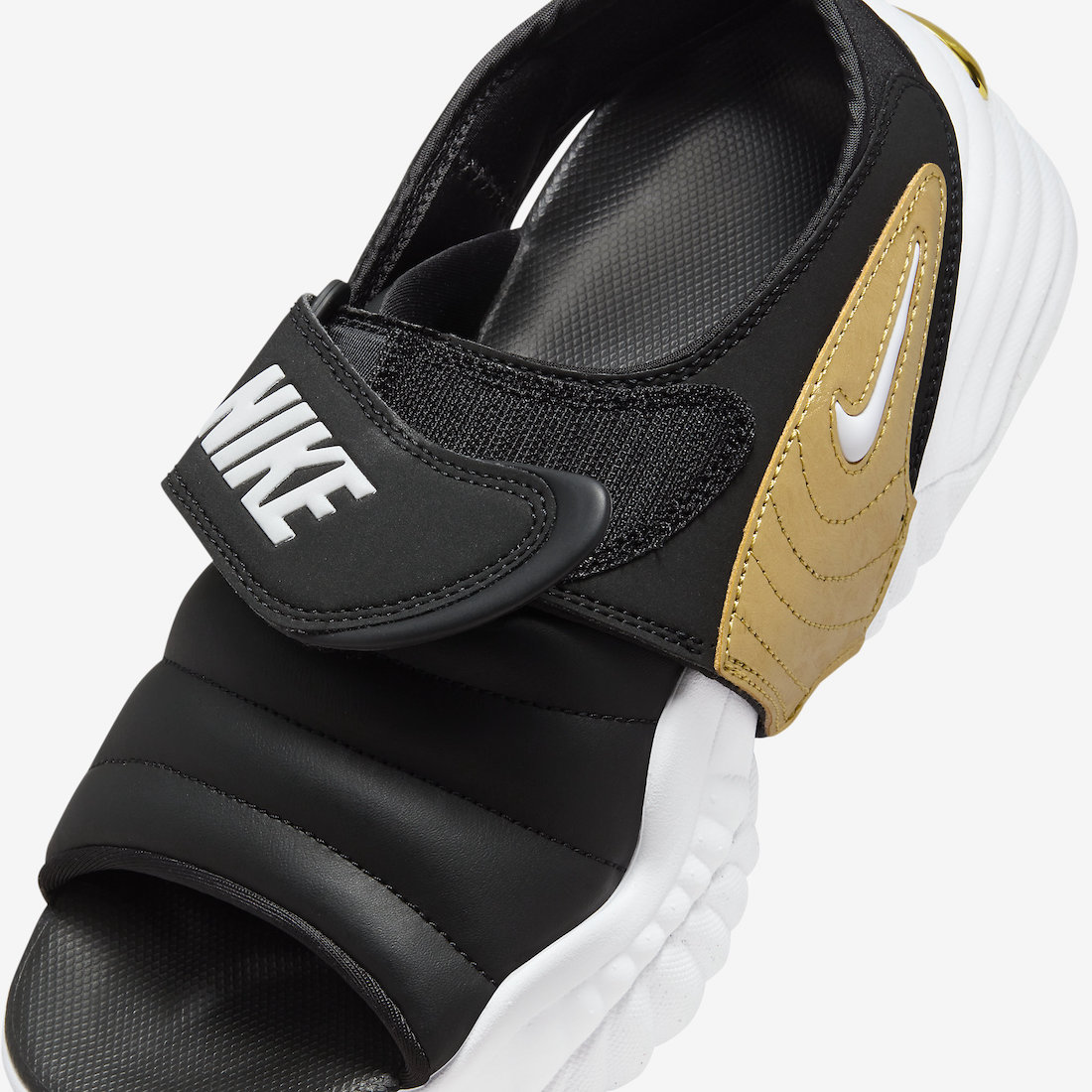 Nike Air Adjust Force Sandal Black White Gold DV2136-001