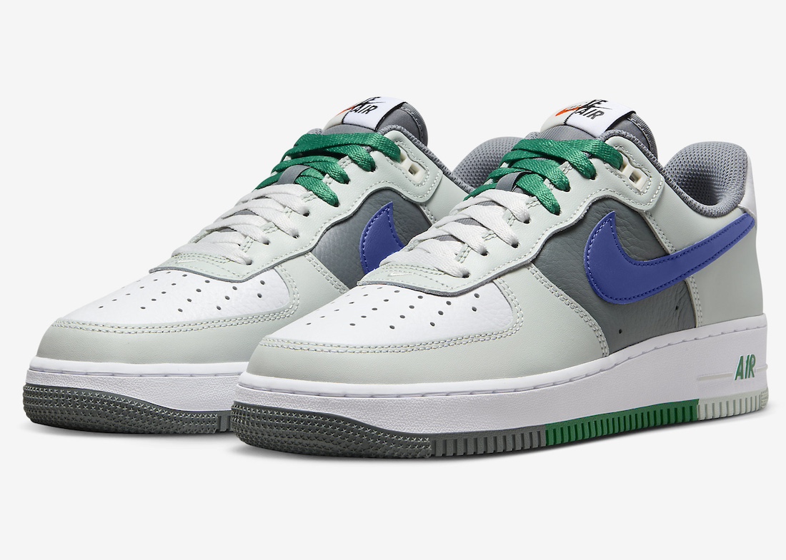 Nike Air Force 1 Low Split “Light Silver/Deep Royal Blue” Now Available