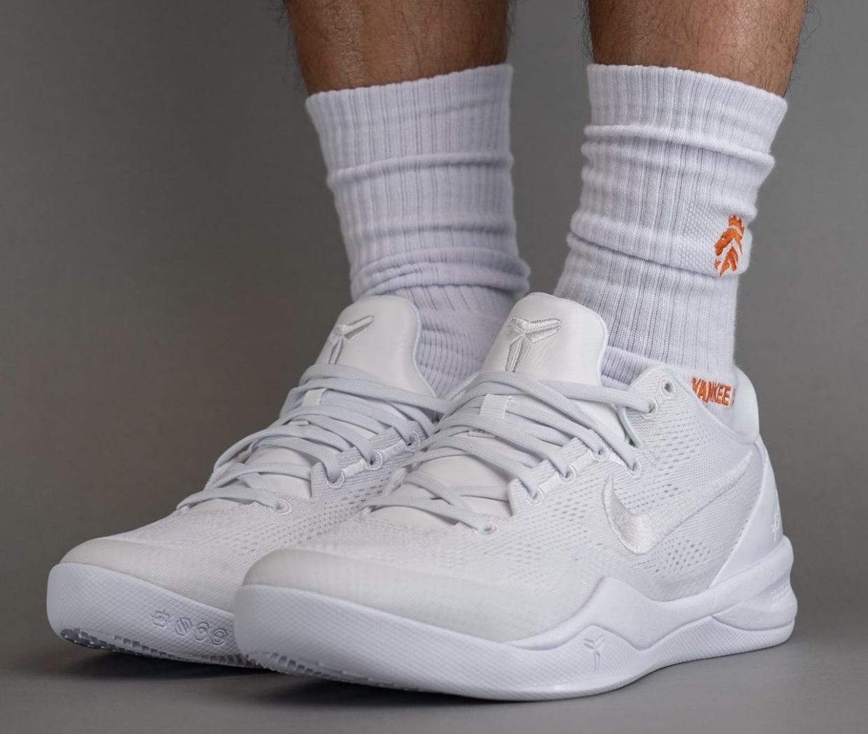 Nike Kobe 8 Protro Triple White FJ9364-100 On-Feet