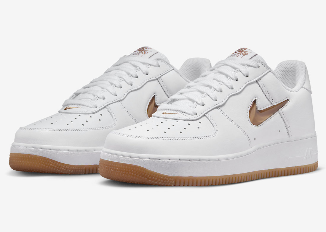 Nike Air Force 1 Low Bronze Jewel FN5924-103 White Bronze with Gum outsoles