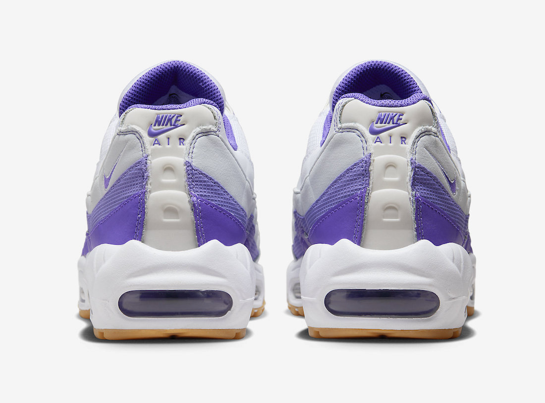 Nike Air Max 95 White Purple Gum Heel