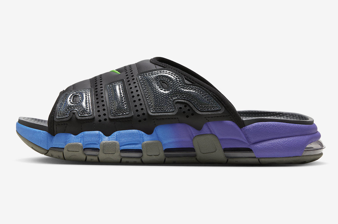 Black and purple online nike slides