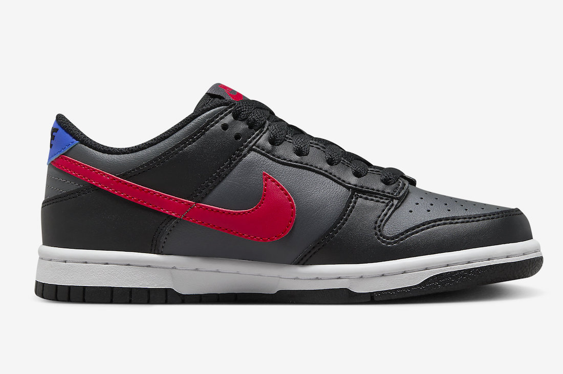 Nike Dunk Low GS Black Grey Red Blue