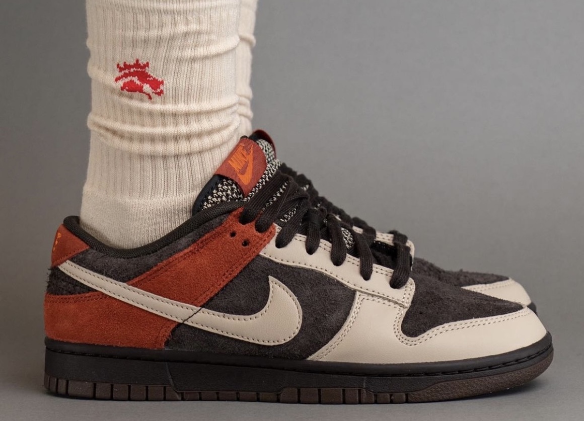 On-Feet Photos of the Nike Dunk Low “Red Panda”