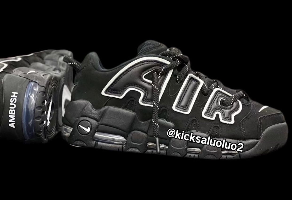 First Look: AMBUSH x Nike Air More Uptempo Low “Black/White”