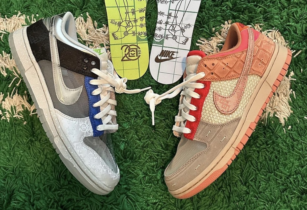 A Closer Look at the Clot x Nike Dunk Low “What The”
