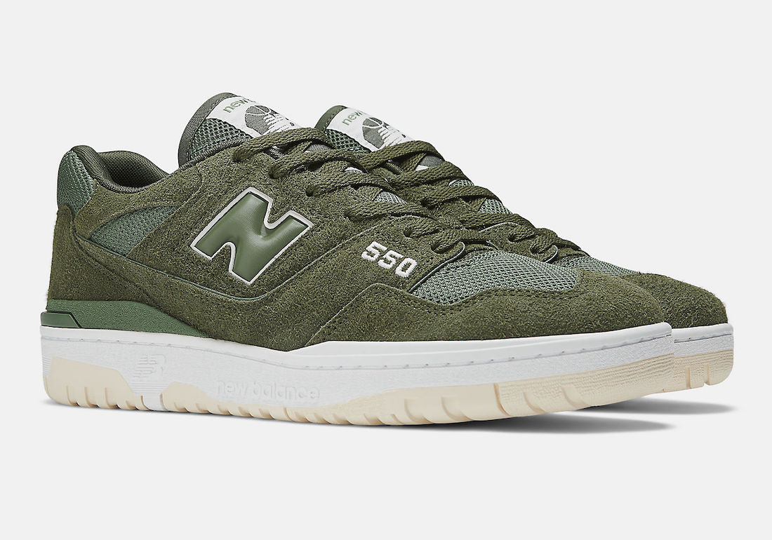 New Balance 550 Surfaces in “Olive Suede”