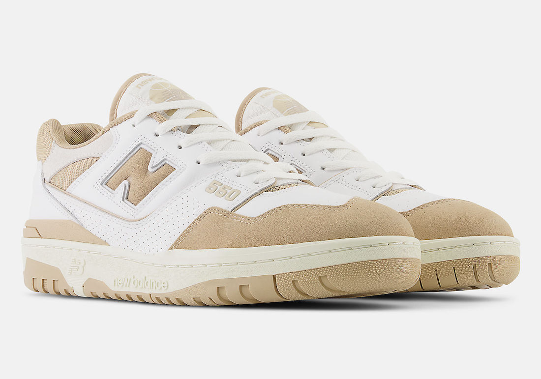 A Clean White/Tan New Balance 550 On The Way