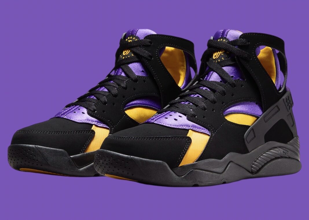 Nike Air Flight Huarache Lakers Away July 2024 Restock 1068x762