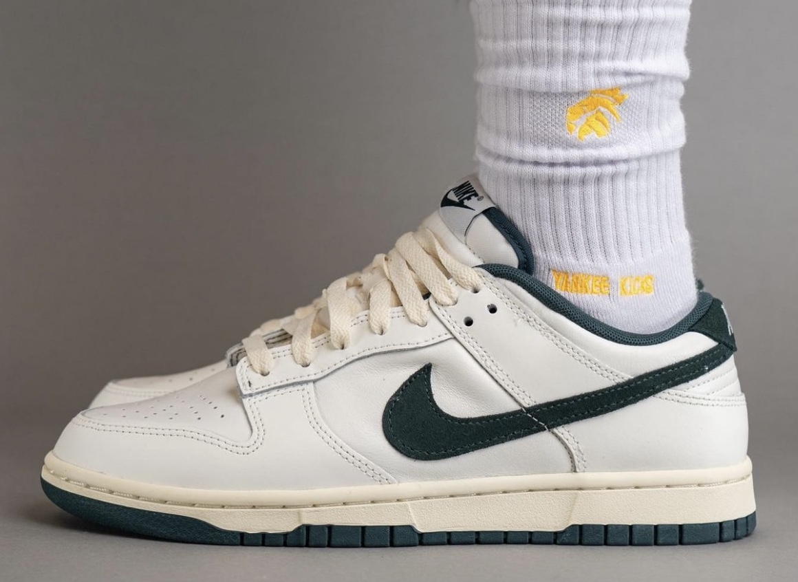 On-Feet Photos of the Nike Dunk Low “Athletic Department” (Deep Jungle)