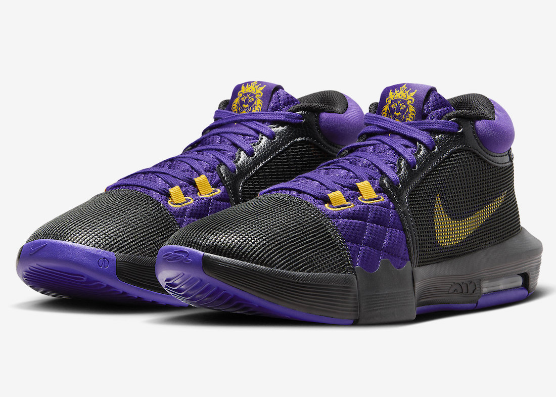 Nike LeBron Witness 8 Lakers Black Field Purple FB2239 001 4